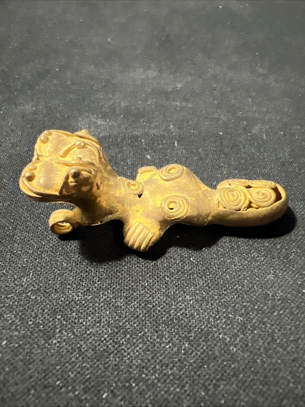 TUMBAGA Gold & Copper Alloy Zoomorphic Figurine/Pendant Columbian Art